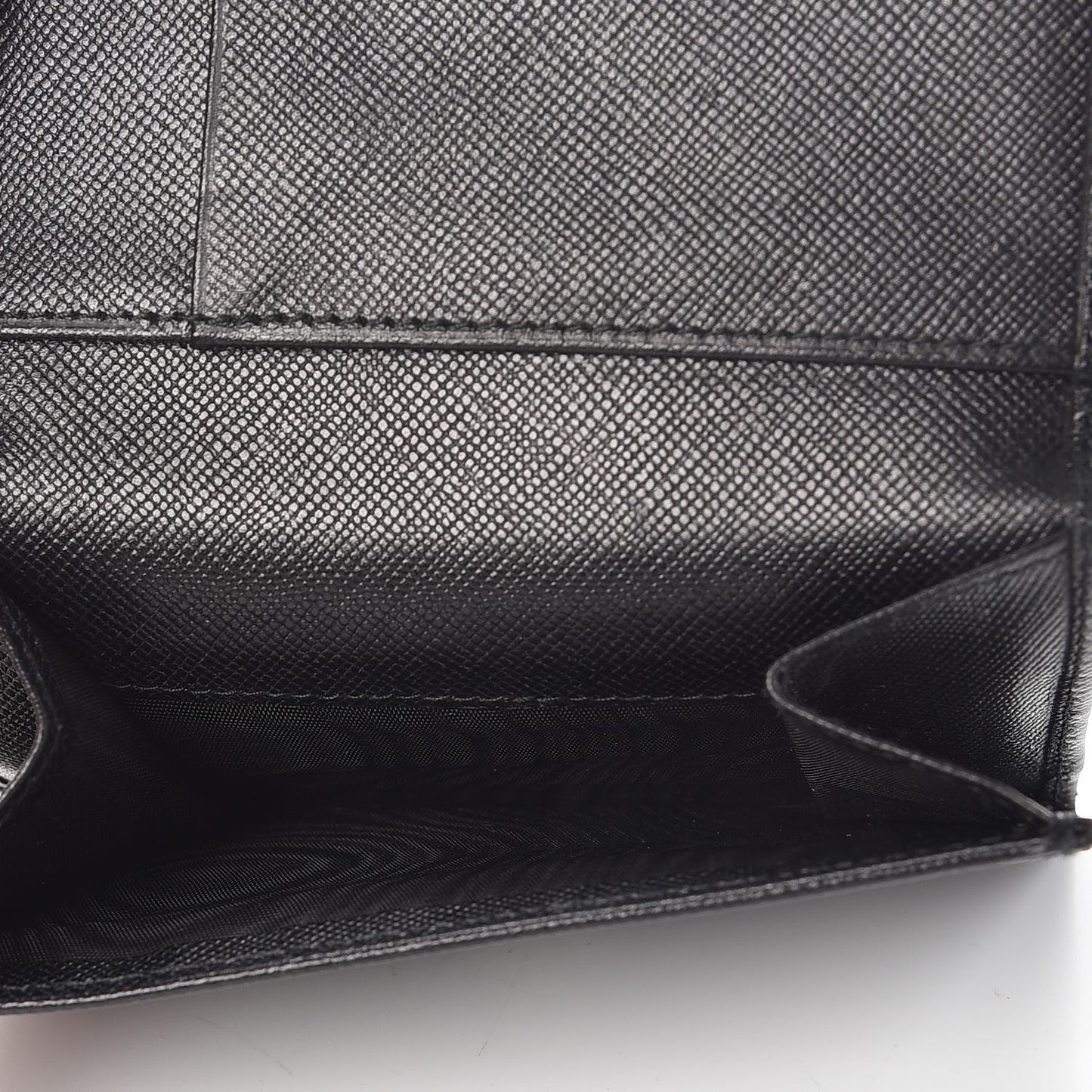Saffiano Bi-Fold Card Holder Wallet Black