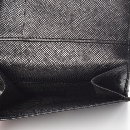 Prada Saffiano Bi-Fold Card Holder Wallet Black 5 of 8