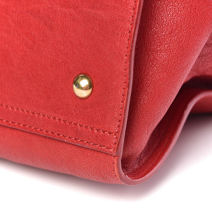 Saint Laurent Sheepskin Medium Cabas ChYc Rouge Orient 22 of 23