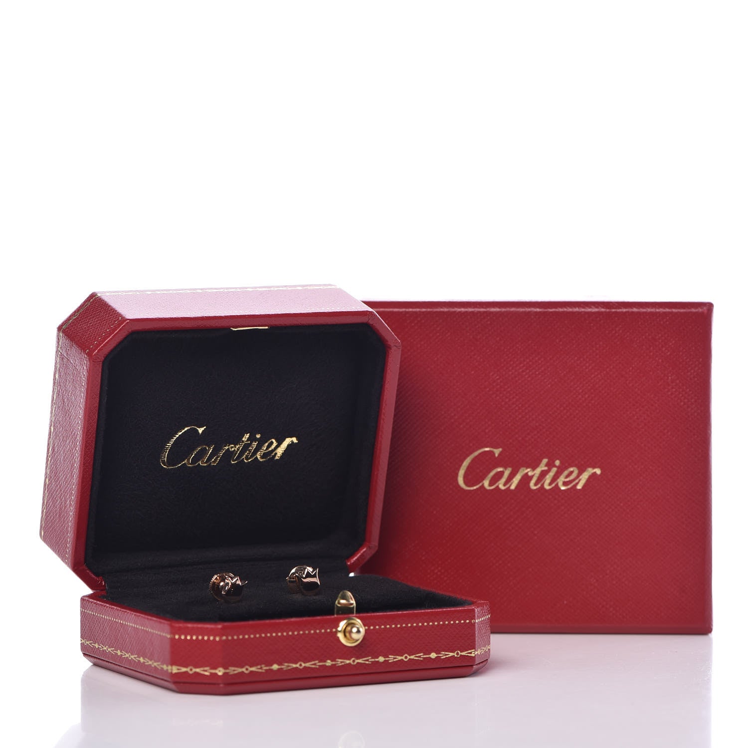 Cartier 18K Pink Gold Tulip Earrings 6 of 6