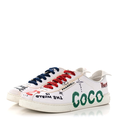 Chanel x Pharrell Williams Calfskin Womens Sneakers 38 White 3 of 11