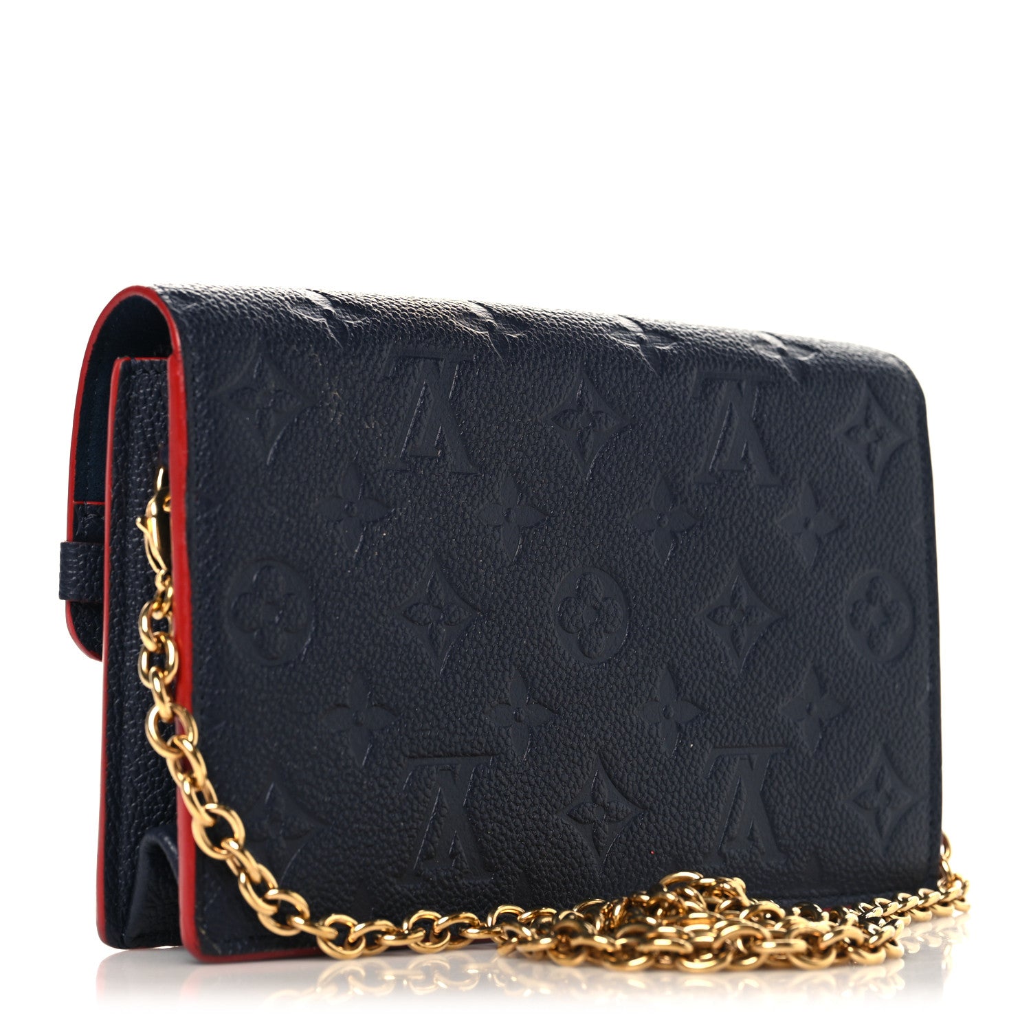 Louis Vuitton Empreinte Vavin Chain Wallet Marine Rouge 3 of 9