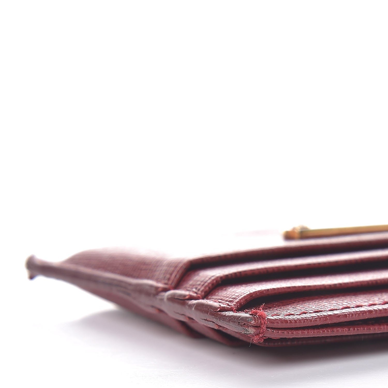 Fendi Vitello Elite Card Holder Rosso Scuro Ciliegia 8 of 11