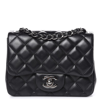 Chanel Lambskin Quilted Mini Square Flap Black 1 of 12