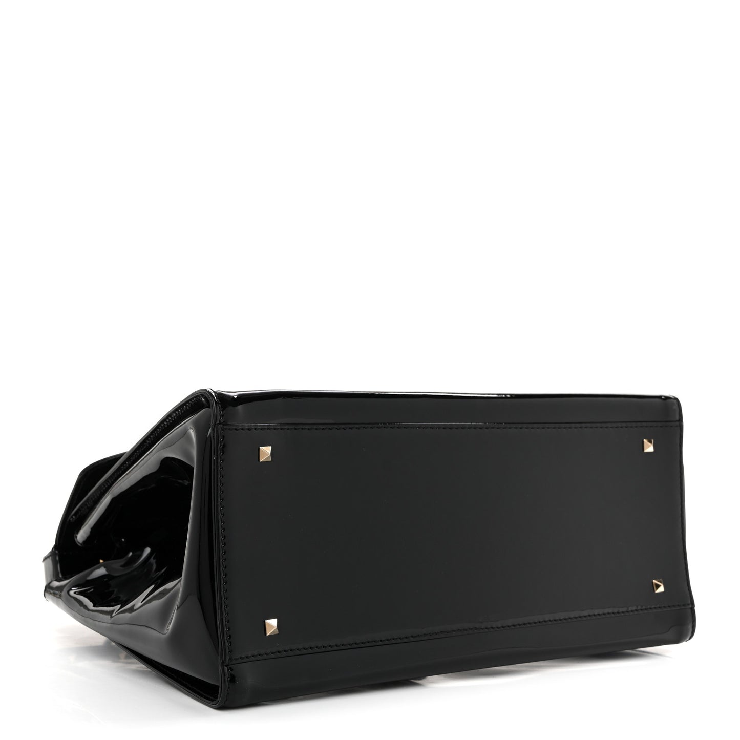 Patent Rockstud Tote Black