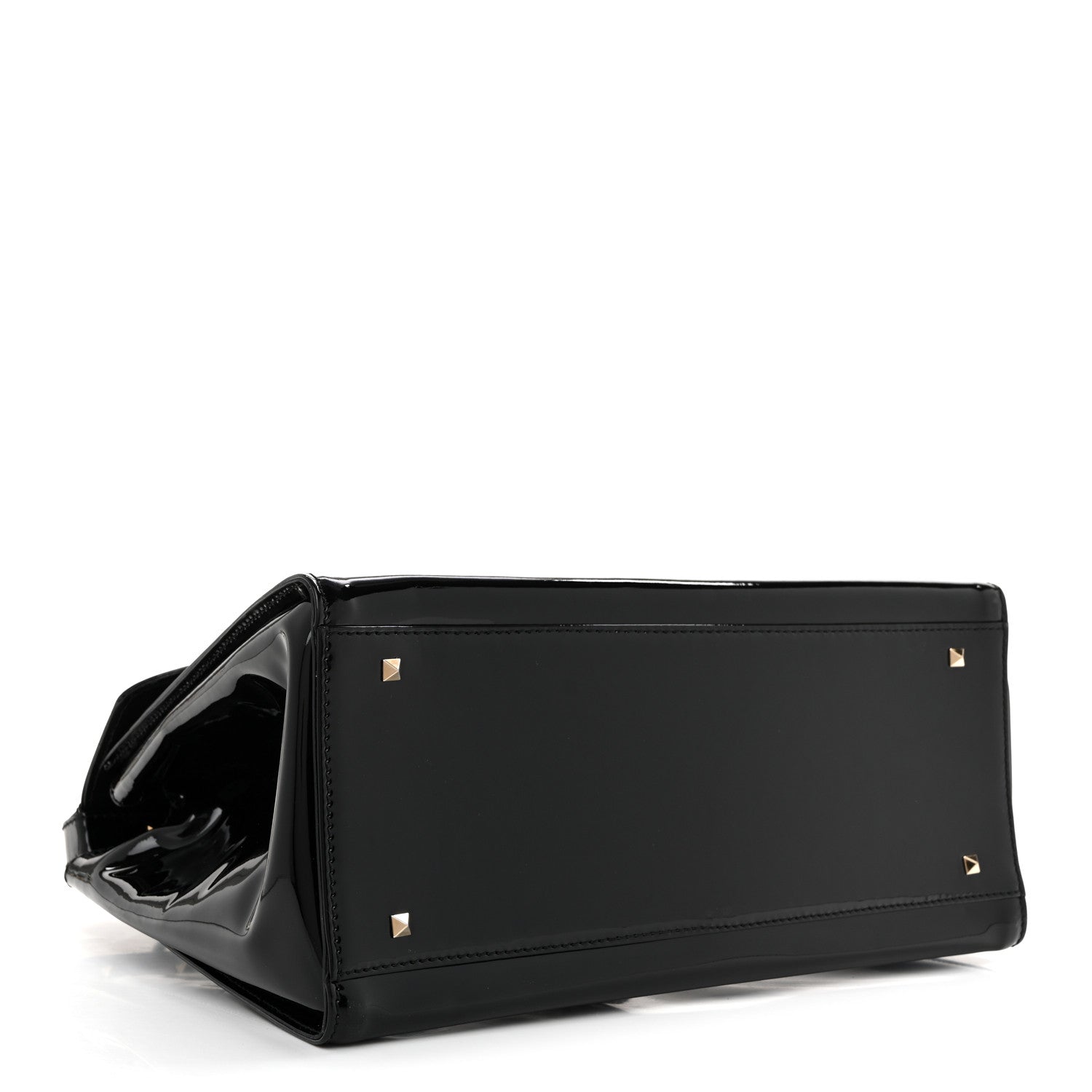 Valentino Garavani Patent Rockstud Tote Black 4 of 13