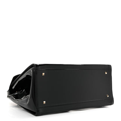 Valentino Garavani Patent Rockstud Tote Black 4 of 13