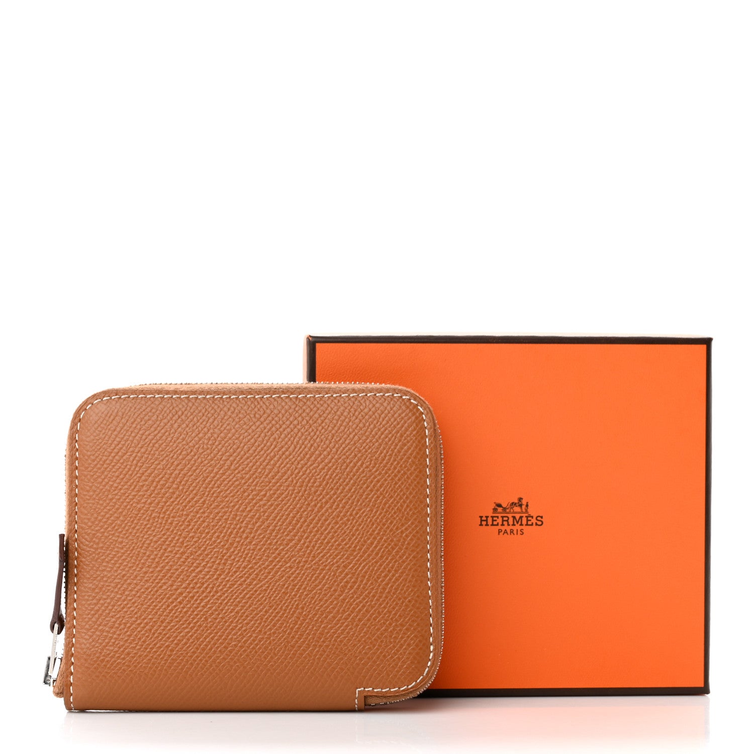 Hermes Epsom Silk'in Compact Wallet Gold 10 of 10