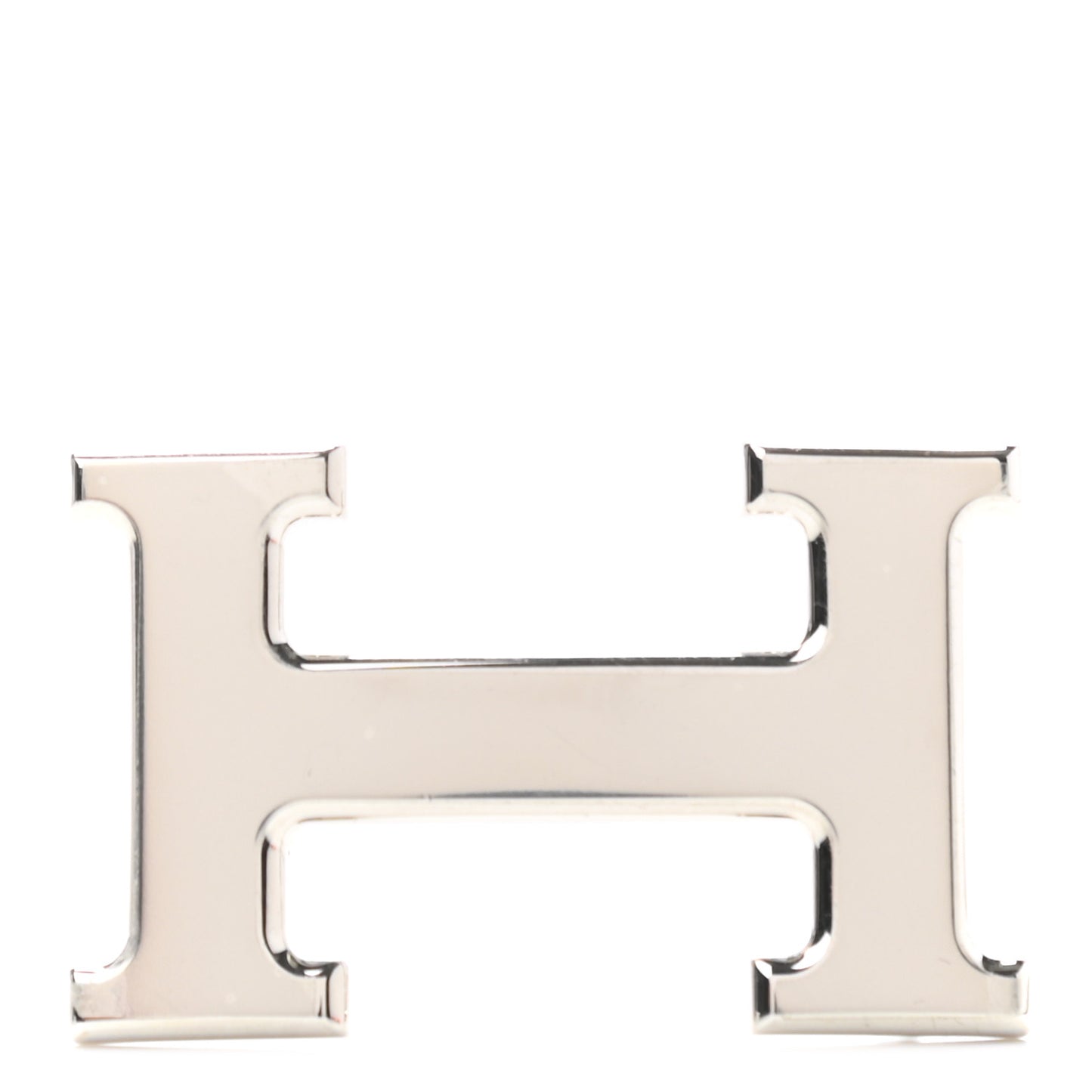 Polished Palladium 24mm Mini H Belt Buckle Silver