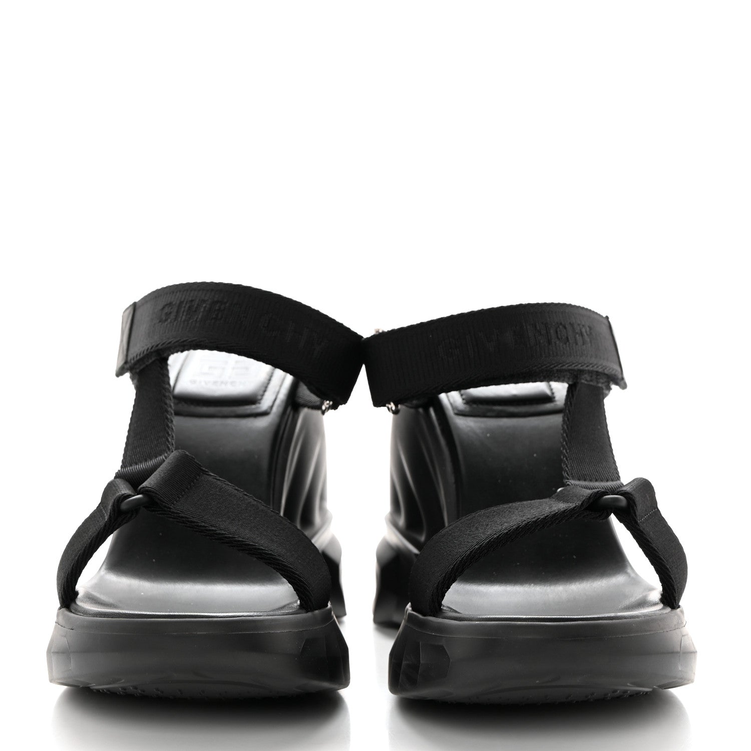 Givenchy Rubber Marshmallow Wedge Strap Sandals 38 Black 2 of 8