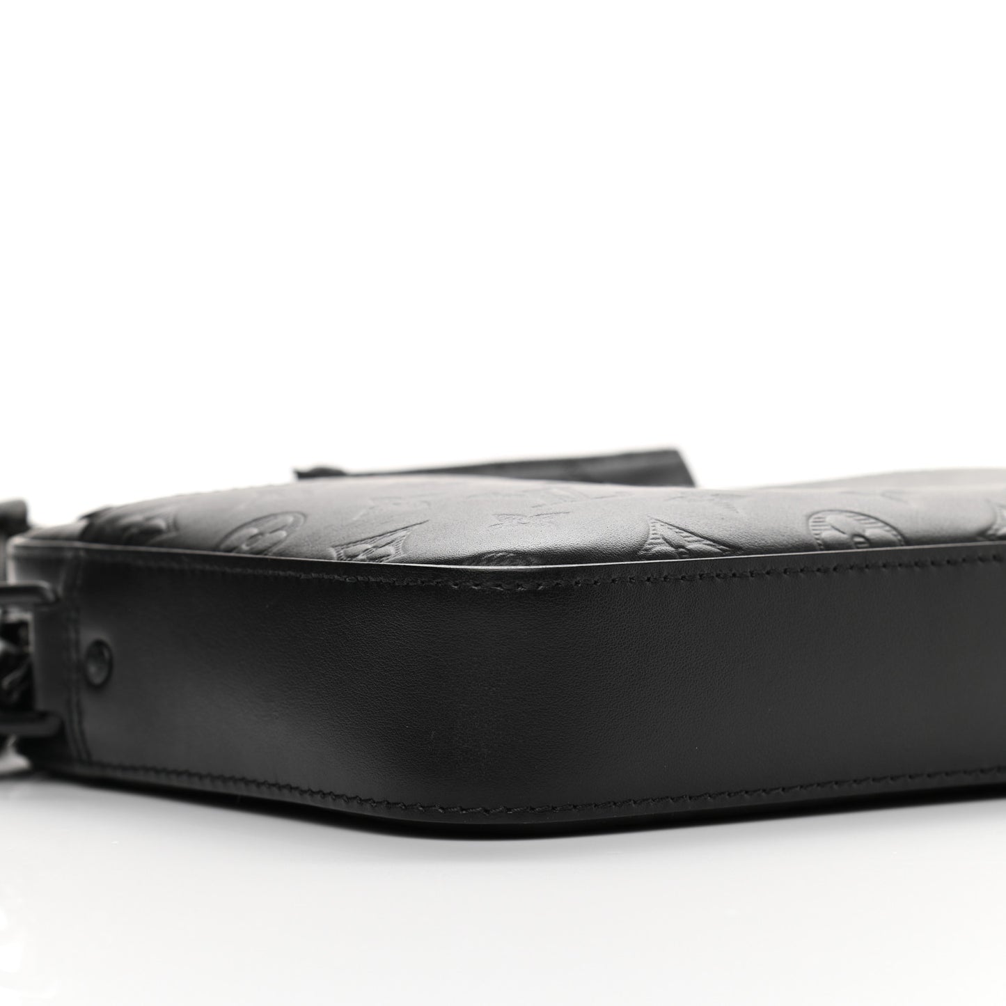 Calfskin Monogram Shadow Duo Messenger Black