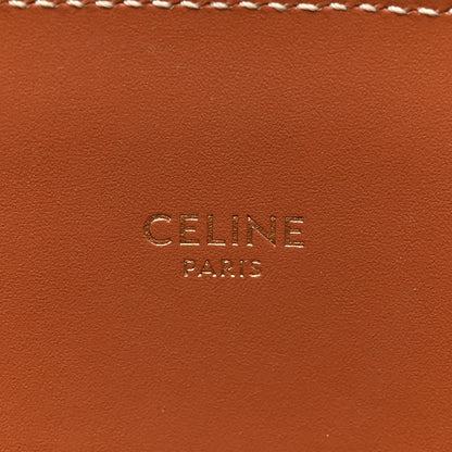 Celine Denim All Over Print Small Vertical Cabas Navy Tan 7 of 13
