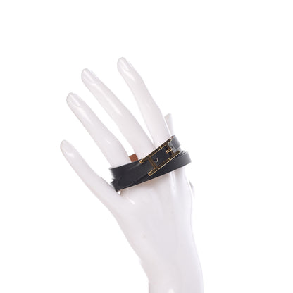 Hermes Chamonix Hapi 3MM Triple Tour Wrap Bracelet S Black 2 of 7
