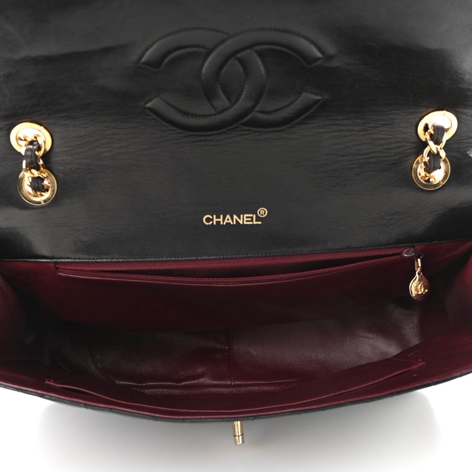 Chanel Lambskin Quilted XL Jumbo Single Flap Black 4 of 16