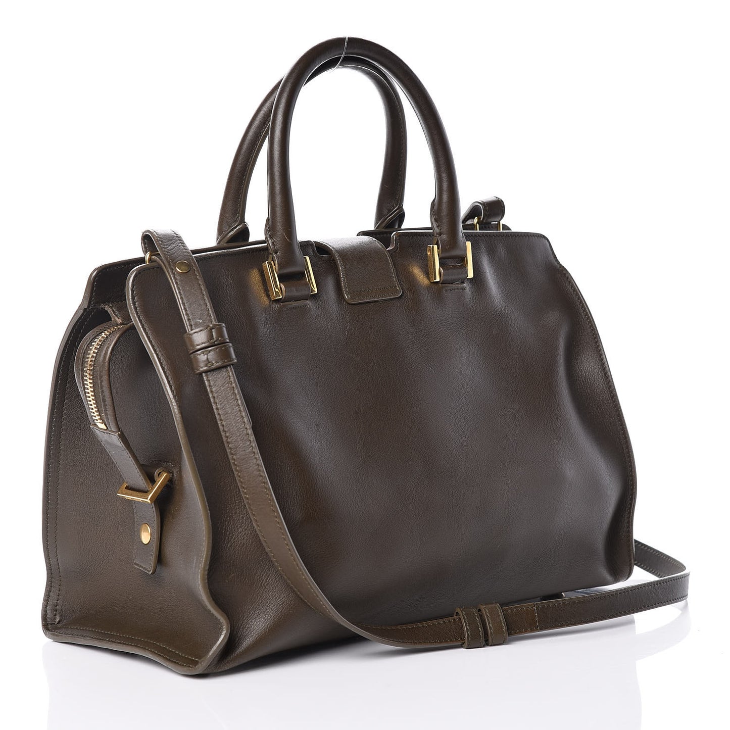 Calfskin Small Classic Y Cabas Green