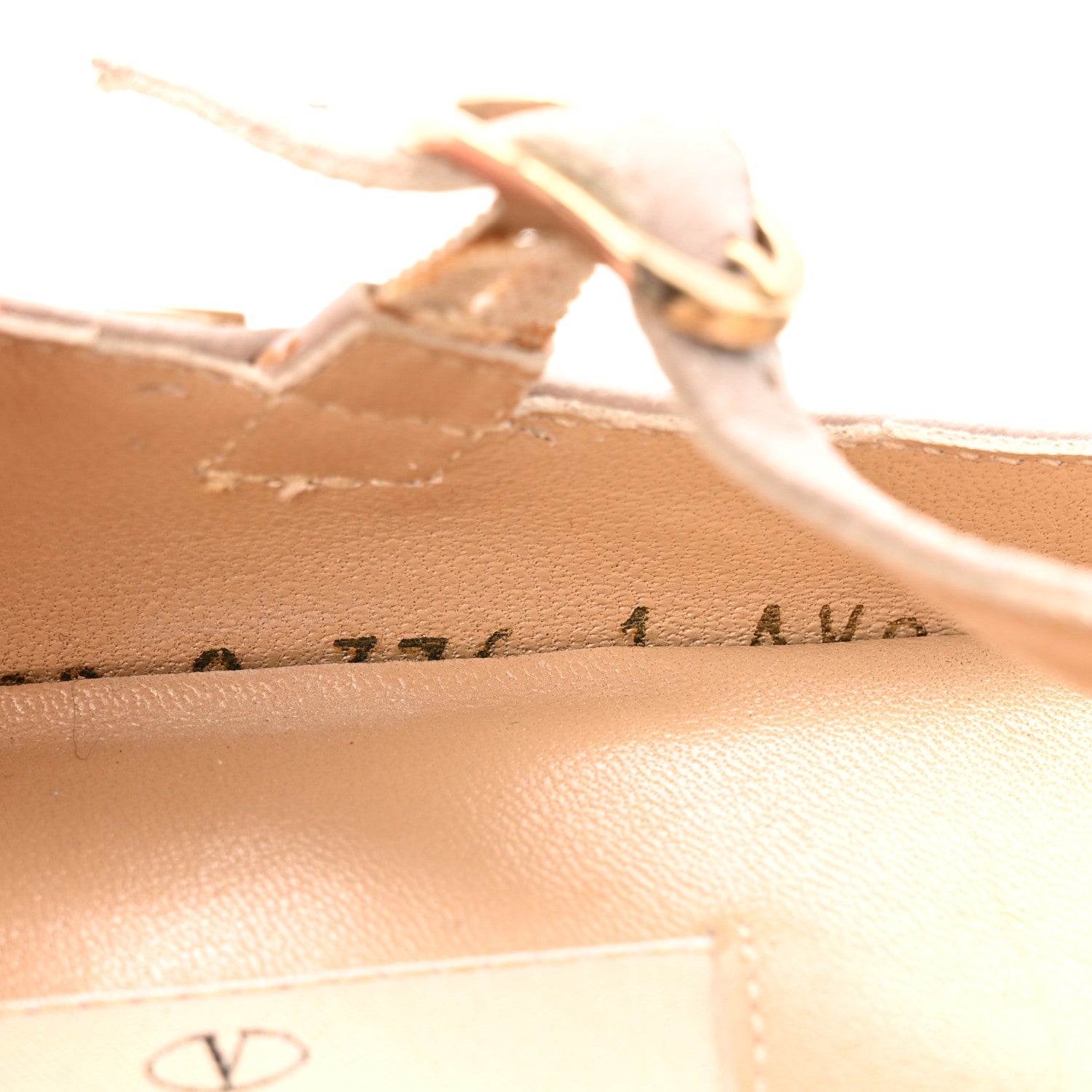 Valentino Garavani Calfskin Nappa Rockstud Cage Ballerina Flats 38 Grey Pink Poudre 11 of 15