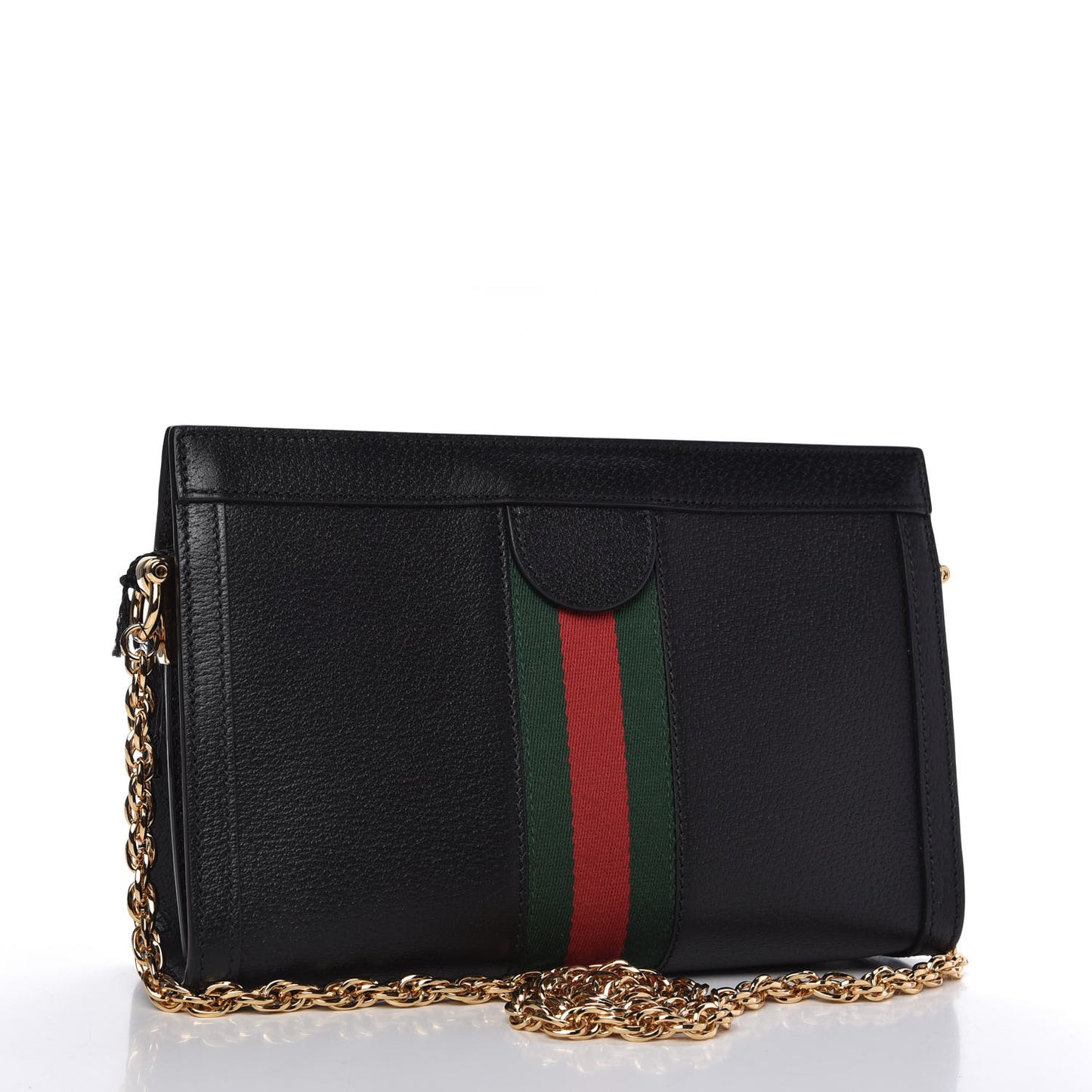 Calfskin GG Web Small Ophidia Chain Shoulder Bag Black