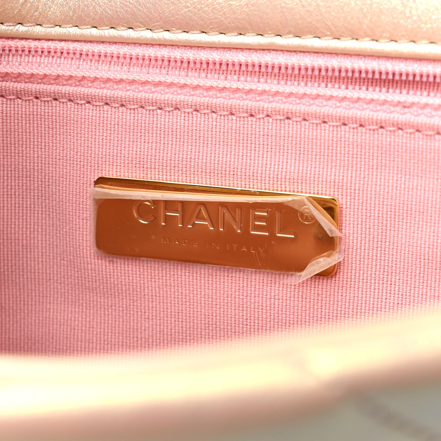 Chanel Iridescent Lambskin Quilted Medium Chanel 19 Flap Pink 6 of 11