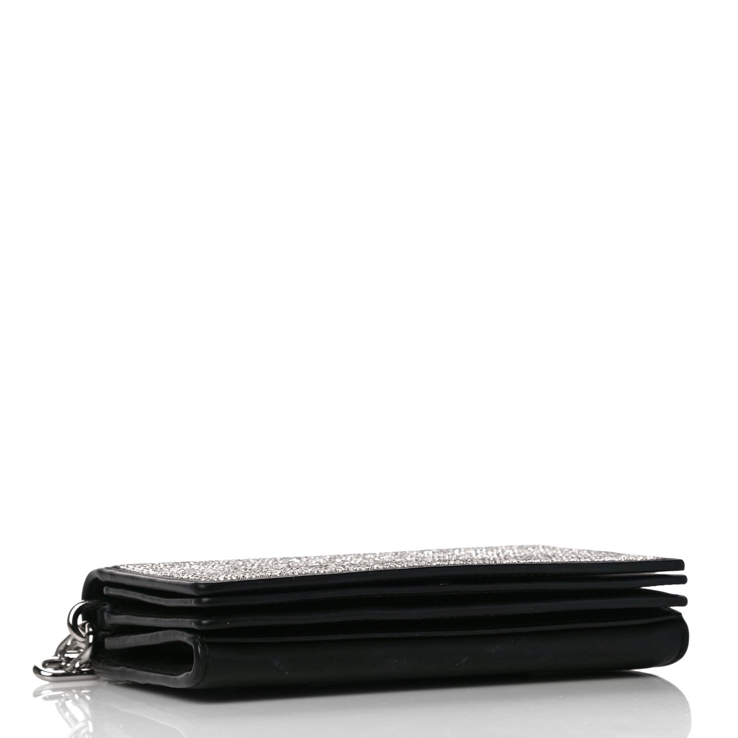 Rhinestone Mesh Attica Crossbody Bag Black