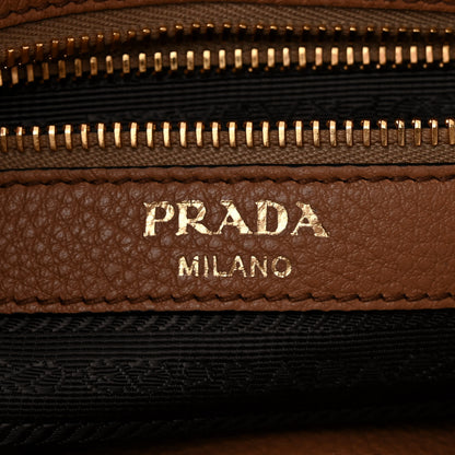 Prada Vitello Phenix Metal Hobo Caramel 6 of 11