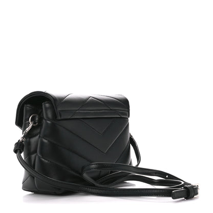 Saint Laurent Calfskin Y Quilted Monogram Toy Loulou Crossbody Bag Black 3 of 11