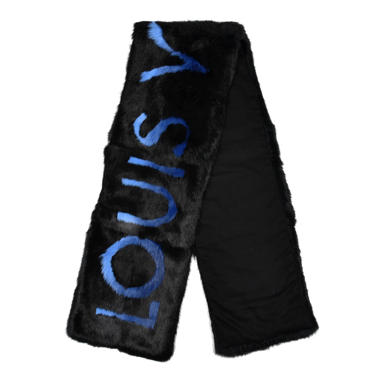 Louis Vuitton Rabbit Fur LV Neon Echarpe Black 1 of 4