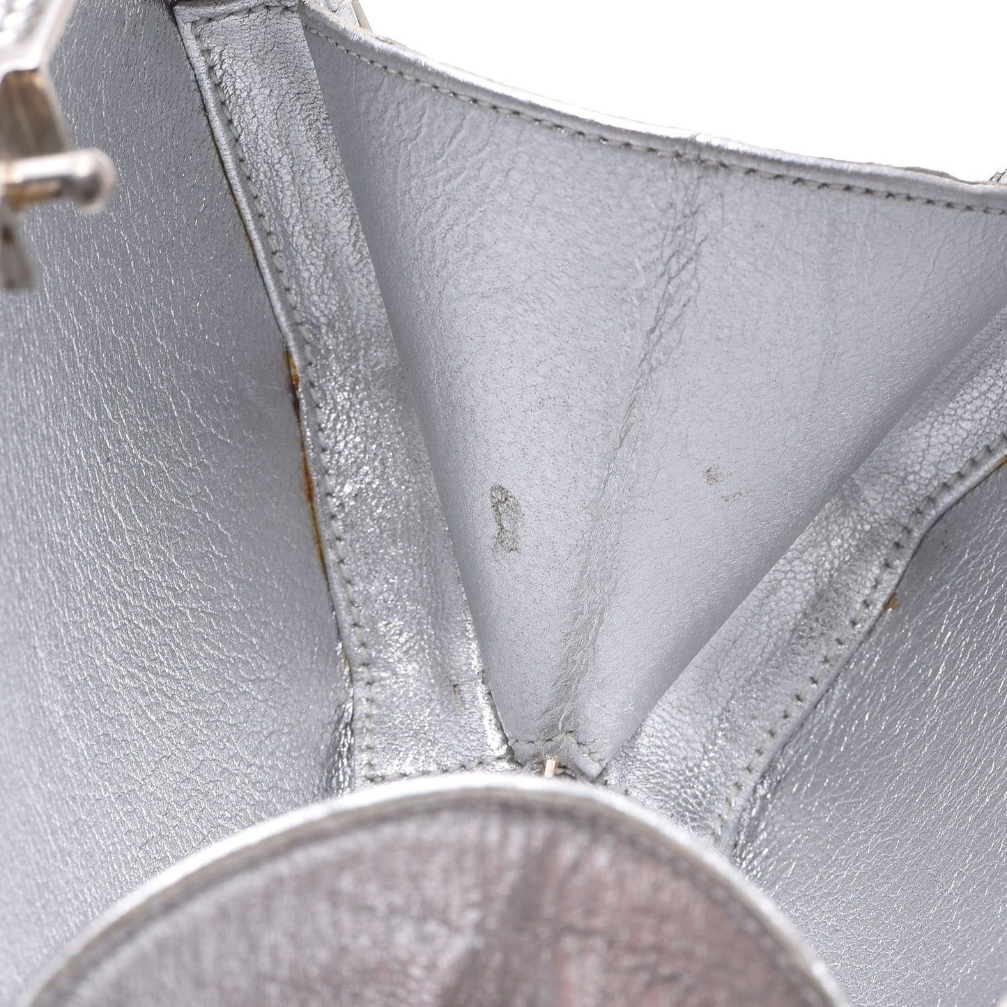 Crystal Minaudiere Clutch Silver