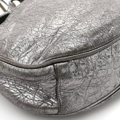 Balenciaga Metallic Agneau Arena Le Cagole Shoulder Bag XS Silver 15 of 17