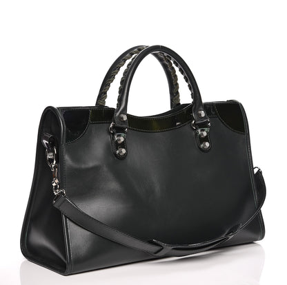 Balenciaga Smooth Calfskin Metallic Patent Giant 12 Silver Hardware City Vert Poker Fonce 4 of 13