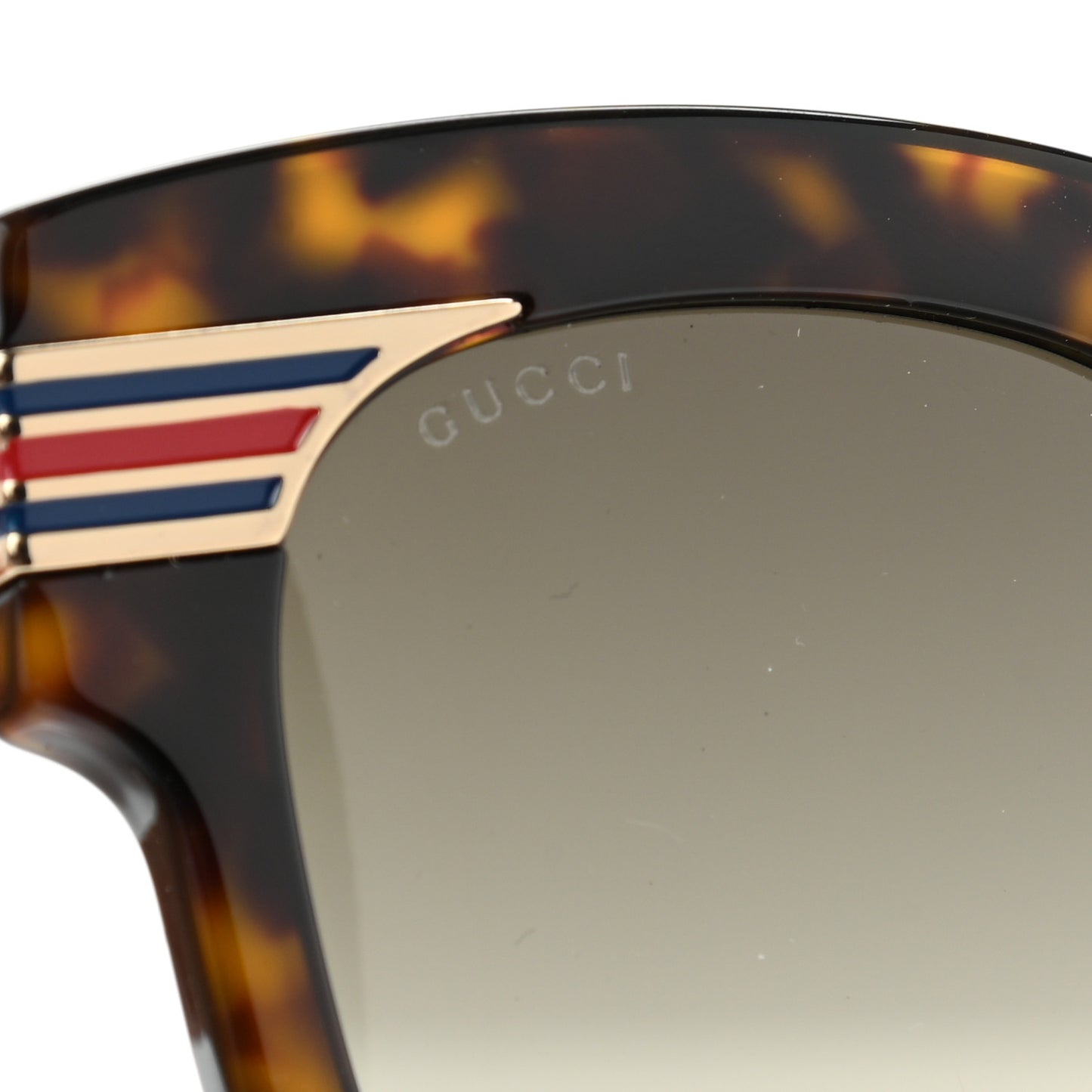 Acetate Square Frame Web Sunglasses GG0281S Havana