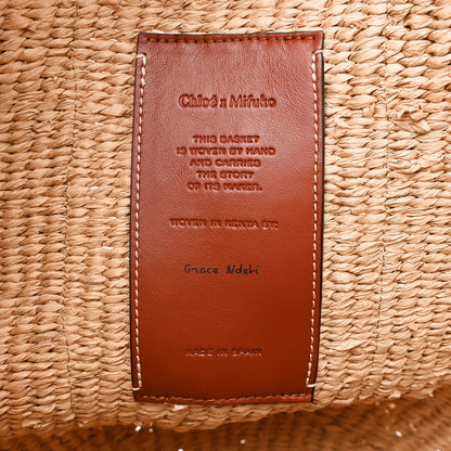 Chloe Raffia Large Woody Tote White 6 of 10