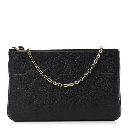 Louis Vuitton Empreinte Double Zip Pochette Black 1 of 12
