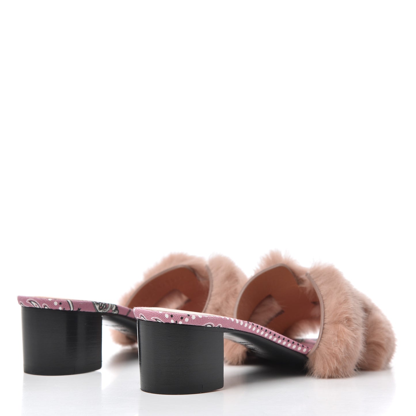 Mink Fur Oasis Sandals 36.5 Granit Rose