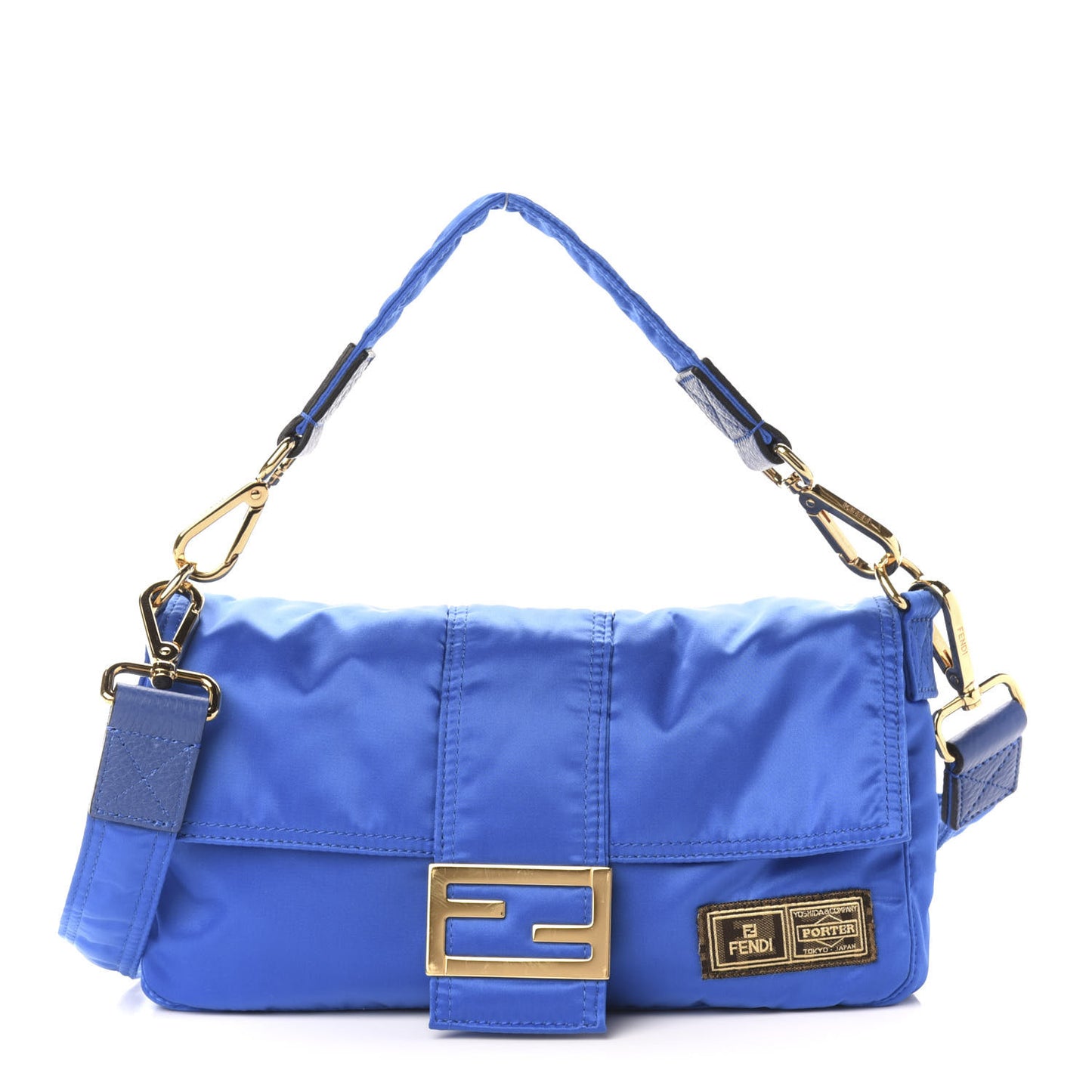 X PORTER Nylon Regular Belt Baguette Bag Blu