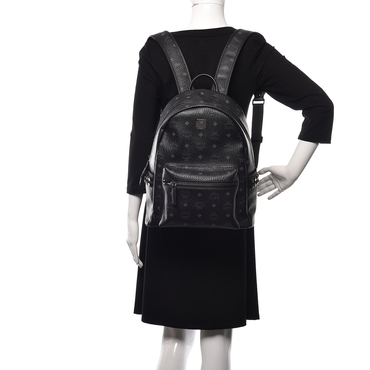 Visetos Small Side Stud Stark Backpack Black