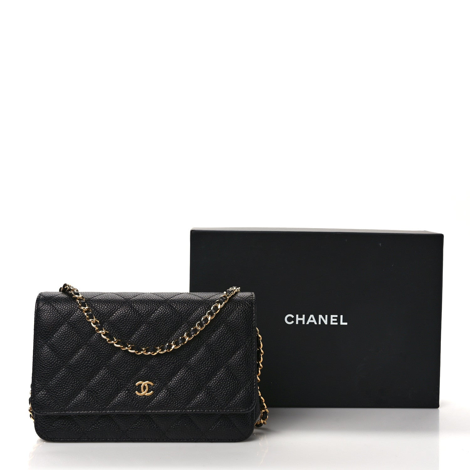 Chanel Caviar Quilted Wallet on Chain WOC Black 12 of 12