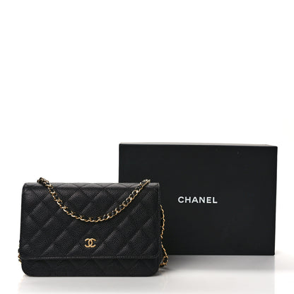 Chanel Caviar Quilted Wallet on Chain WOC Black 12 of 12