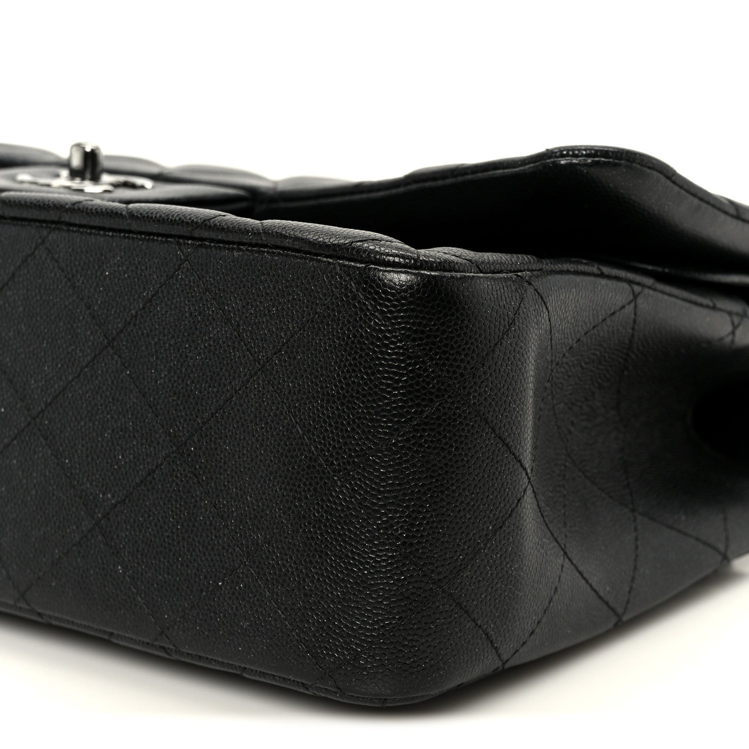 Chanel Iridescent Caviar Quilted Jumbo Double Flap Black 11 of 12