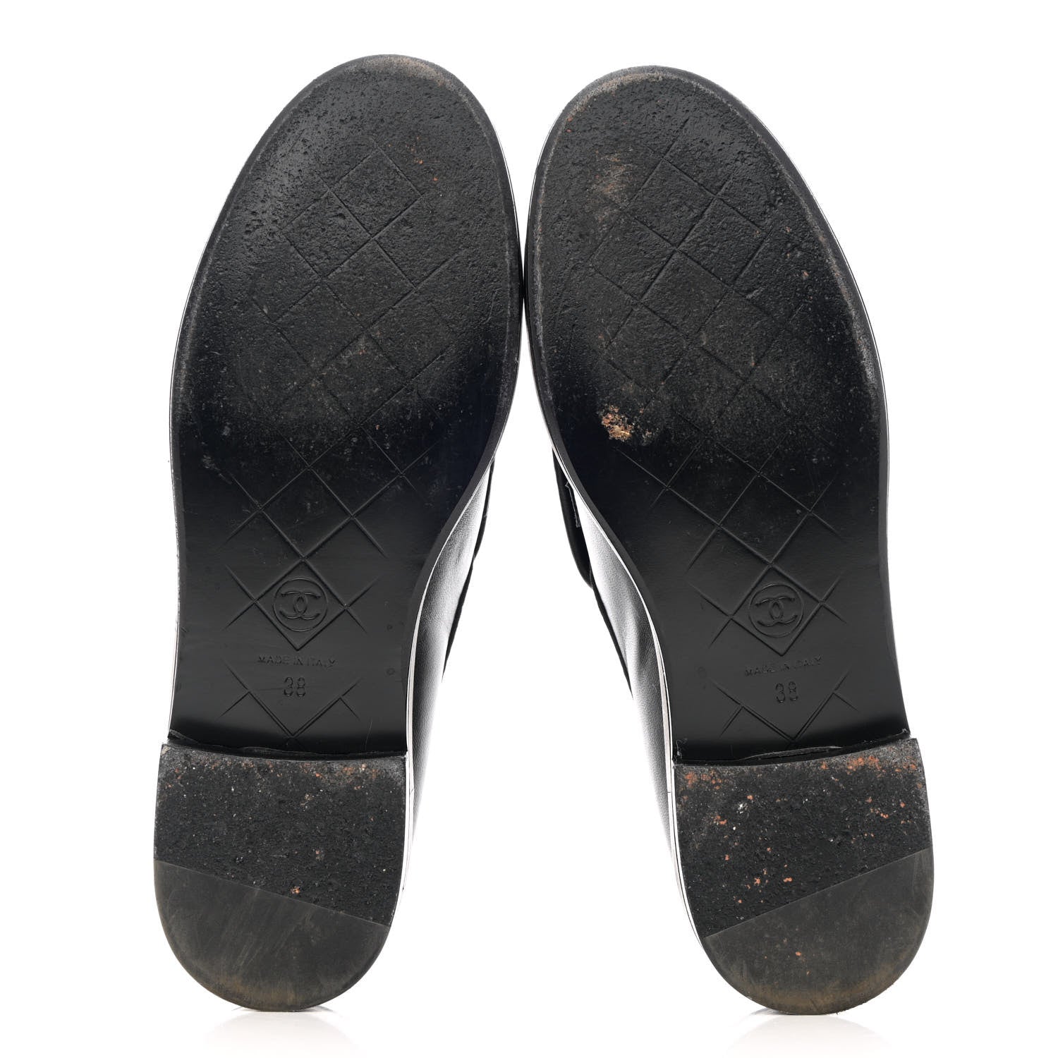 Chanel Lambskin Quilted CC Turnlock Loafers 38 Black 5 of 12
