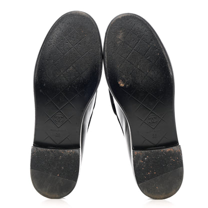 Chanel Lambskin Quilted CC Turnlock Loafers 38 Black 5 of 12