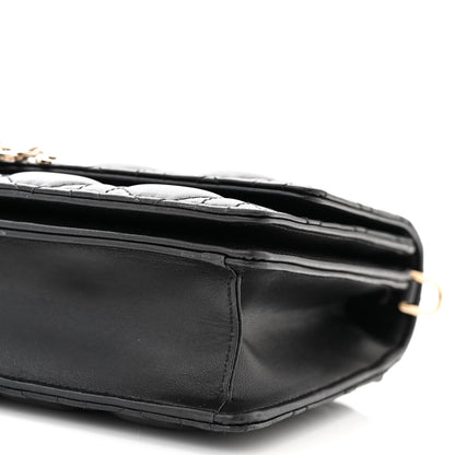 Christian Dior Lambskin Cannage My Dior Top Handle Bag Black 9 of 11