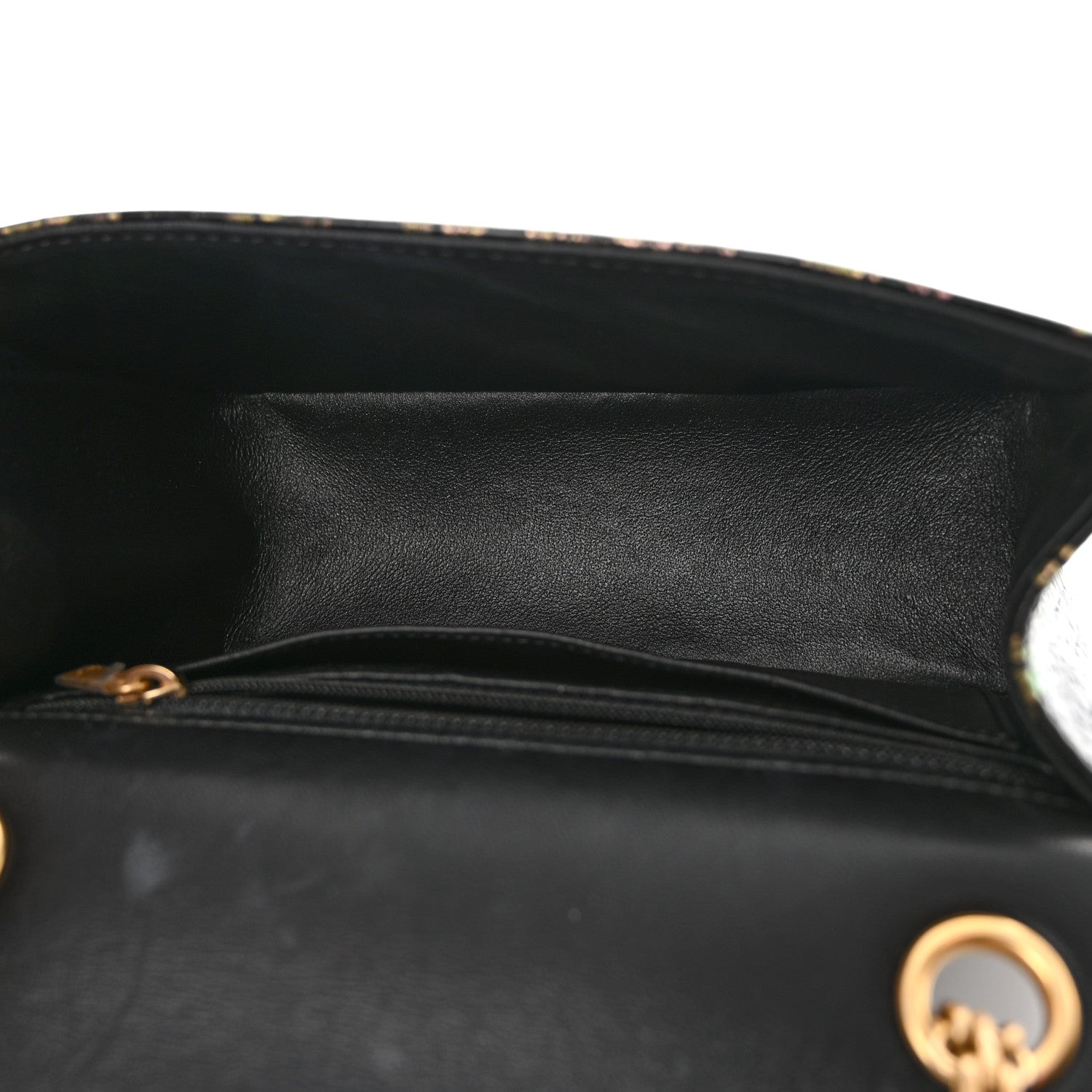 Chanel Calfskin Crocodile Embossed Graffiti 2.55 Mini Cocodile Reissue Flap Black Pink 5 of 12