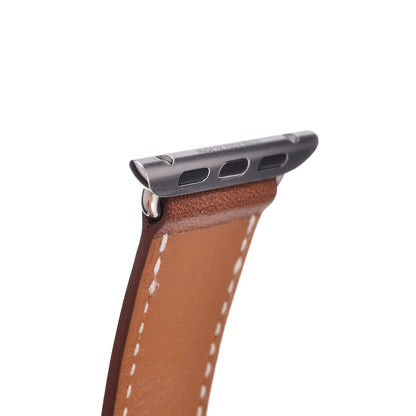 Hermes Barenia 38mm Apple Watch Single Tour Band Fauve 6 of 8