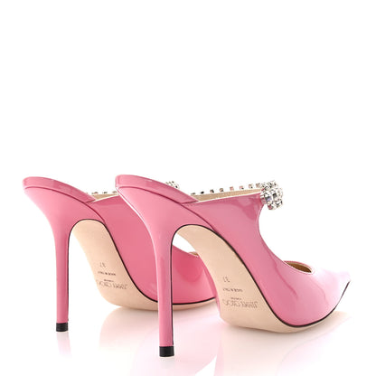 Jimmy Choo Patent Crystal Bing 100 Pumps 37 Candy Pink 5 of 7