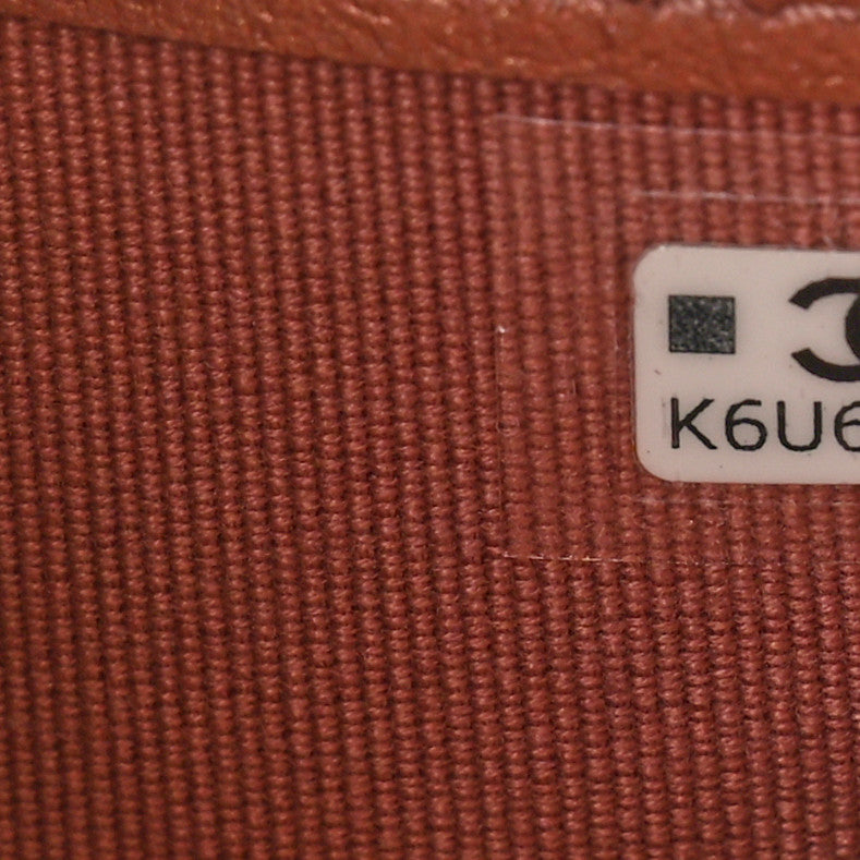 Chanel Metallic Lambskin Quilted Compact Flap Wallet Dark Pink 7 of 8