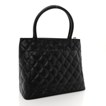 Chanel Caviar Quilted Medallion Tote Black 3 of 10