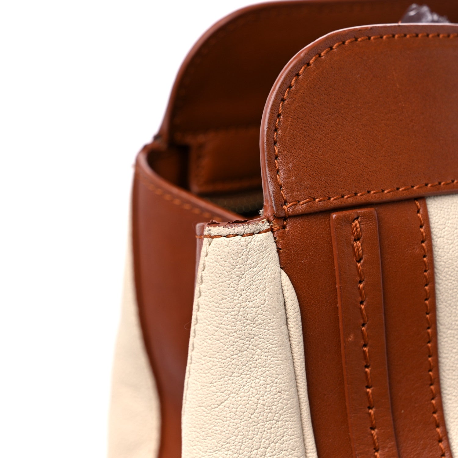 Chloe Calfskin Large Alice Satchel Husky White Tan 14 of 14