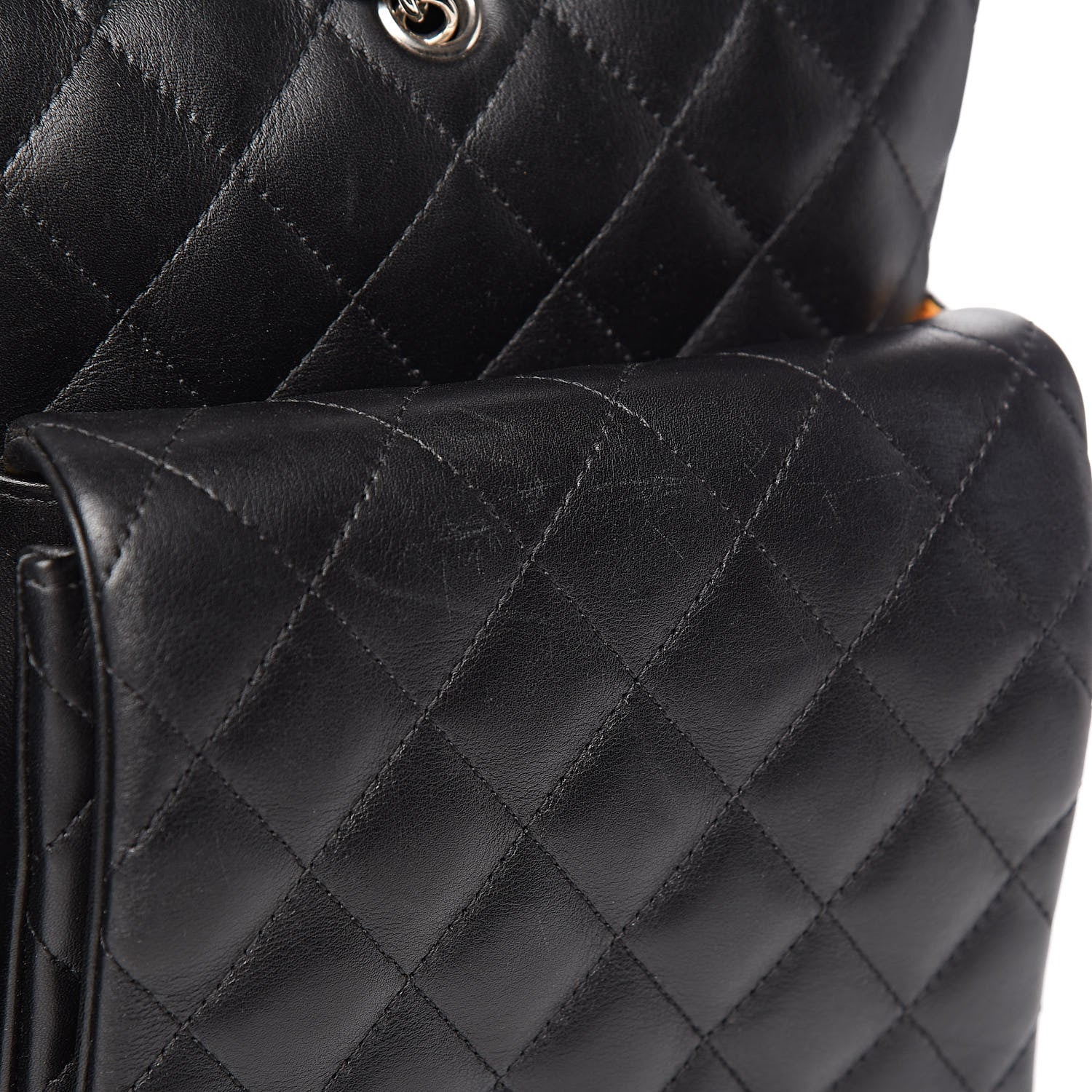 Chanel Calfskin Quilted XL Cambon Multipocket Reporter Black White 13 of 18