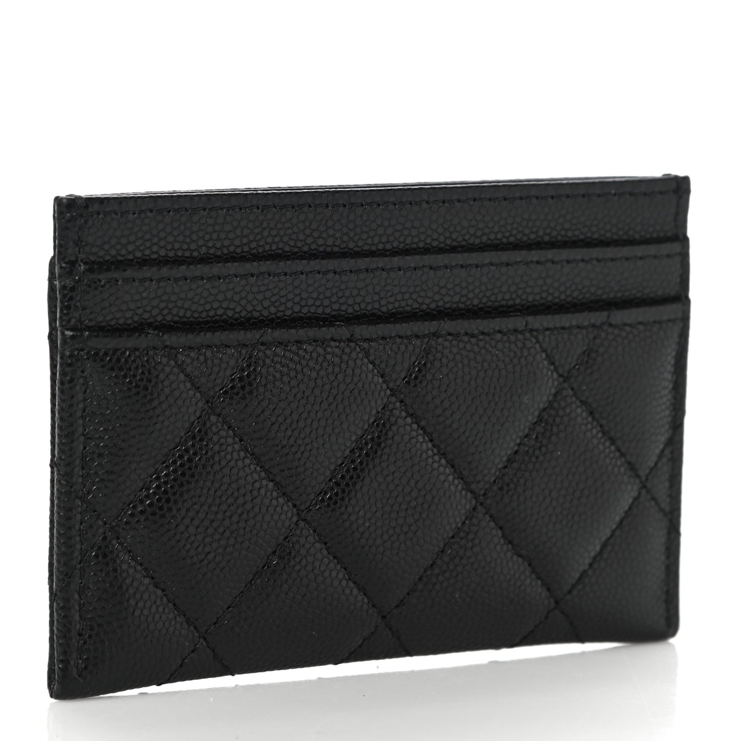 Caviar Quilted My Everything Card Holder Black