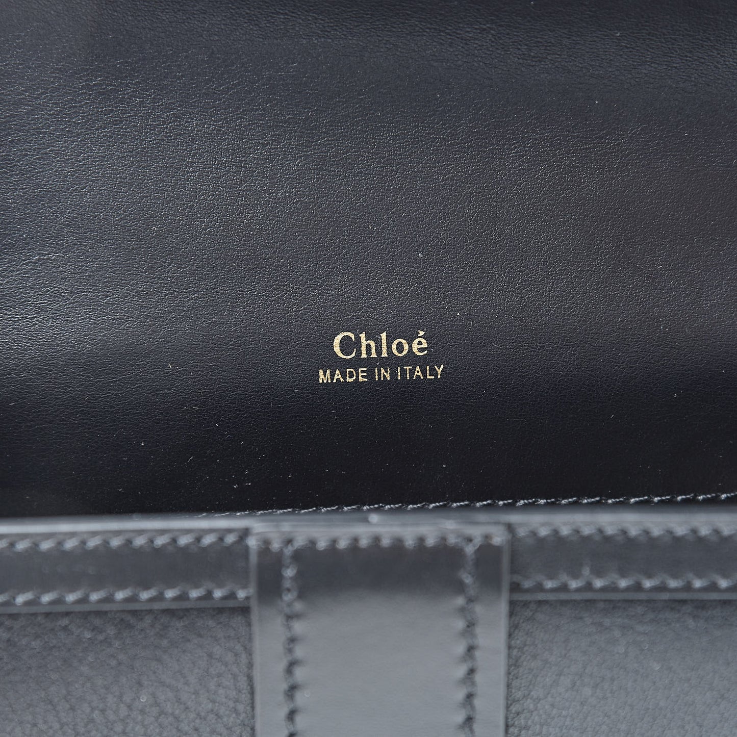 Shiny Goatskin Calfskin Aby Chain Shoulder Bag Black